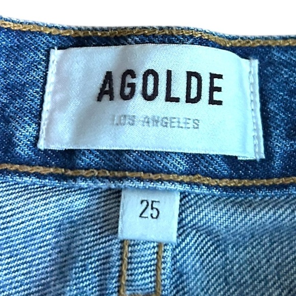 Agolde Womens 90s Loose Fit Jean Portal Button Fly High Rise Medium Wash Size 25 - Picture 3 of 9